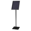 Présentoir sur pied étanche avec cadre à clip pour extérieur Noir