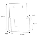 Porte-Brochures en acrylique à espace supplémentaire