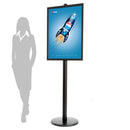 Présentoir avec Grand Cadre à Clic Noir