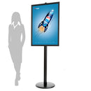 Présentoir avec Grand Cadre à Clic Noir