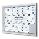 Vitrine Premium avec tableau blanc construit 4xA4 | B1 Marquedeveiliging