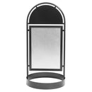 Stoepbord Staal Rond Zwart