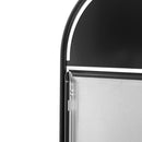 Stoepbord Staal Rond Zwart