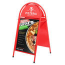 Stoepbord B2 Staal Rood