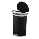 EKO Hana Halfronde Pedaalemmer 55 Liter Zwart