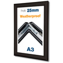 Kliklijst 25mm Waterdicht Zwart