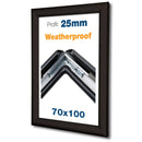 Kliklijst 25mm Waterdicht Zwart