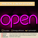 Panneau néon LED OPEN Rose