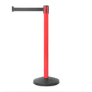 Poteau de Séparation avec Bandes Rétractables 340 cm Rouge