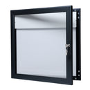 Vitrine à menu extérieure avec logo magnétique 4xA4 noire