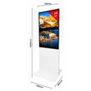 Totem d’affichage digital LG 43" 4K – Écran publicitaire blanc autoportant – Utilisation 24/7 – Avec gestion web, Content Planner, CMS & éditeur intégré
