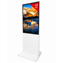 Totem d’affichage digital LG 43" 4K – Écran publicitaire blanc autoportant – Utilisation 24/7 – Avec gestion web, Content Planner, CMS & éditeur intégré