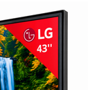 Totem d’affichage digital LG 43" 4K – Écran publicitaire noir autoportant – Utilisation 24/7 – Avec gestion web, Content Planner, CMS & éditeur intégré