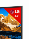 Totem d’affichage digital LG 43" 4K – Écran publicitaire blanc autoportant – Utilisation 24/7 – Avec gestion web, Content Planner, CMS & éditeur intégré