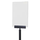 Porte-affiche en acrylique A4 vertical pour poteau de guidage de musée