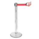 Afzetpaal met Trekband 225cm Chrome