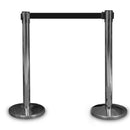 Afzetpaal met Trekband 225cm Chrome