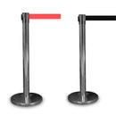 Afzetpaal met Trekband 225cm Chrome