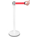 Witte Afzetpaal met Trekband 225cm