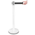 Witte Afzetpaal met Trekband 225cm