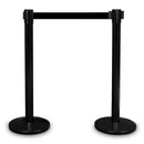 Afzetpaal met Trekband 225cm Zwart