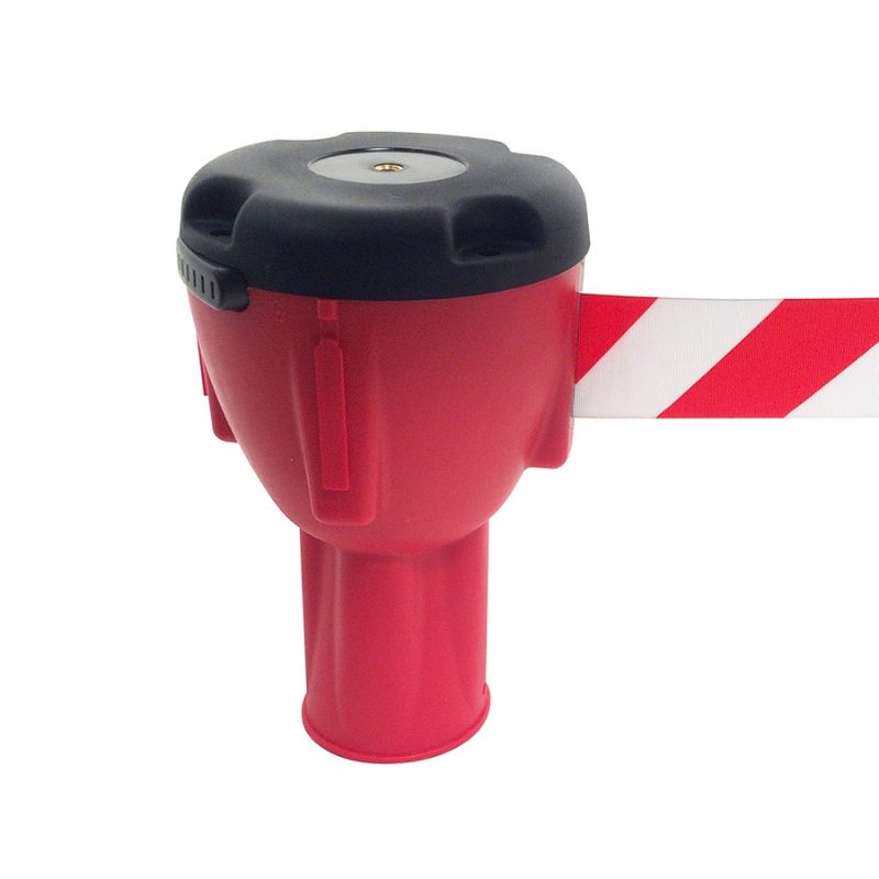 Accessoire pour cône de signalisation avec sangle rétractable 10m Rouge/Blanc