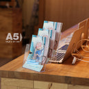 Porte-Brochures en acrylique à 3 compartiments pour table et comptoir