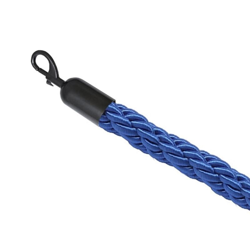 Corde de balisage bleue avec fermeture noire de 200 cm.