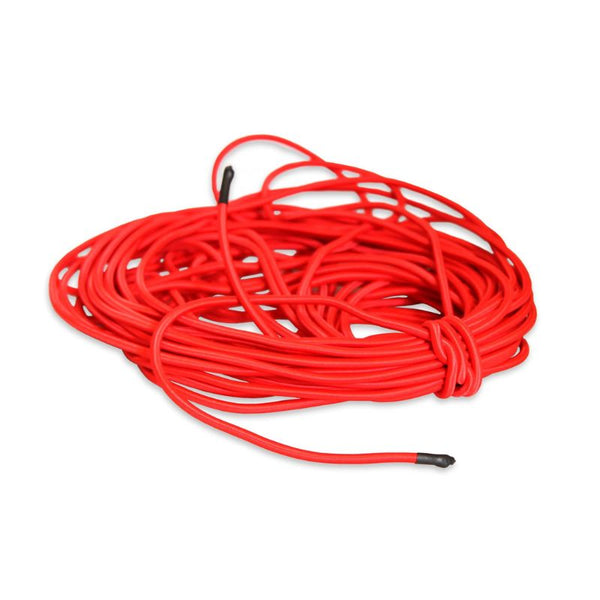 Corde élastique rouge de 25 m pour borne de guidage de musée.