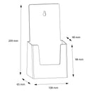 Porte-Brochures en acrylique à espace supplémentaire