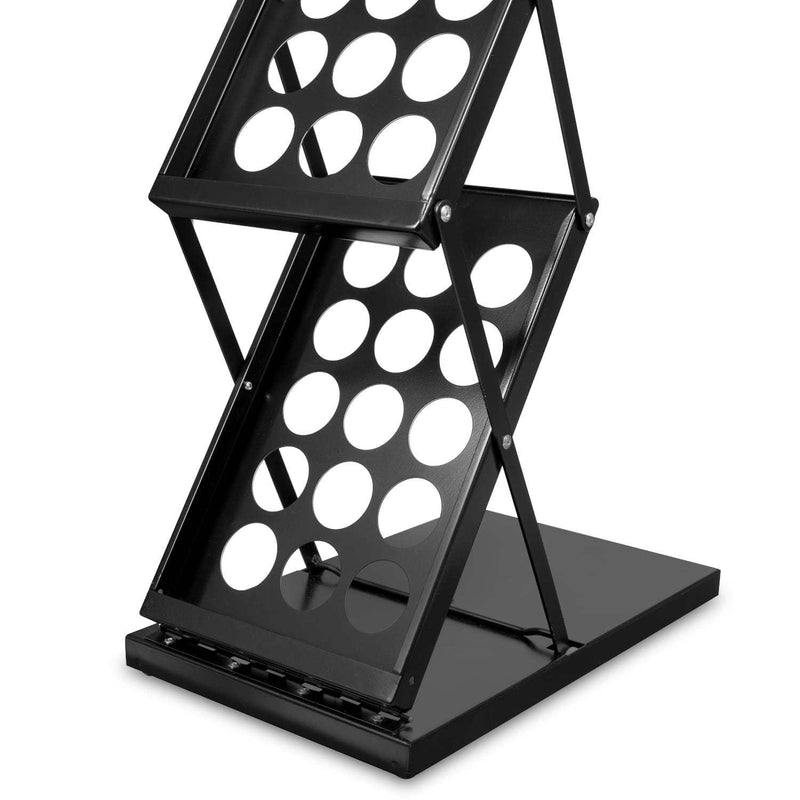 Porte-Brochures Pliable Zigzag Noir