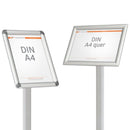 Présentoir sur pied avec cadre à clip A4 Courbé avec Coins Ronds ou Découpés