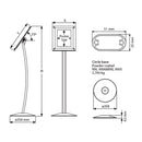 Présentoir sur pied avec éclairage LED  