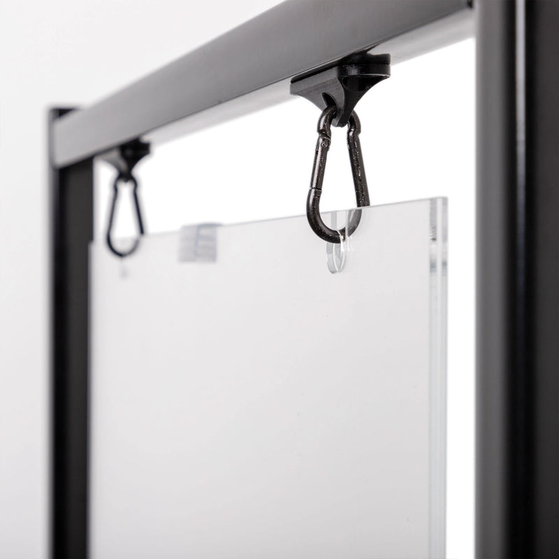 Présentoir avec Grand Cadre à Clic Noir