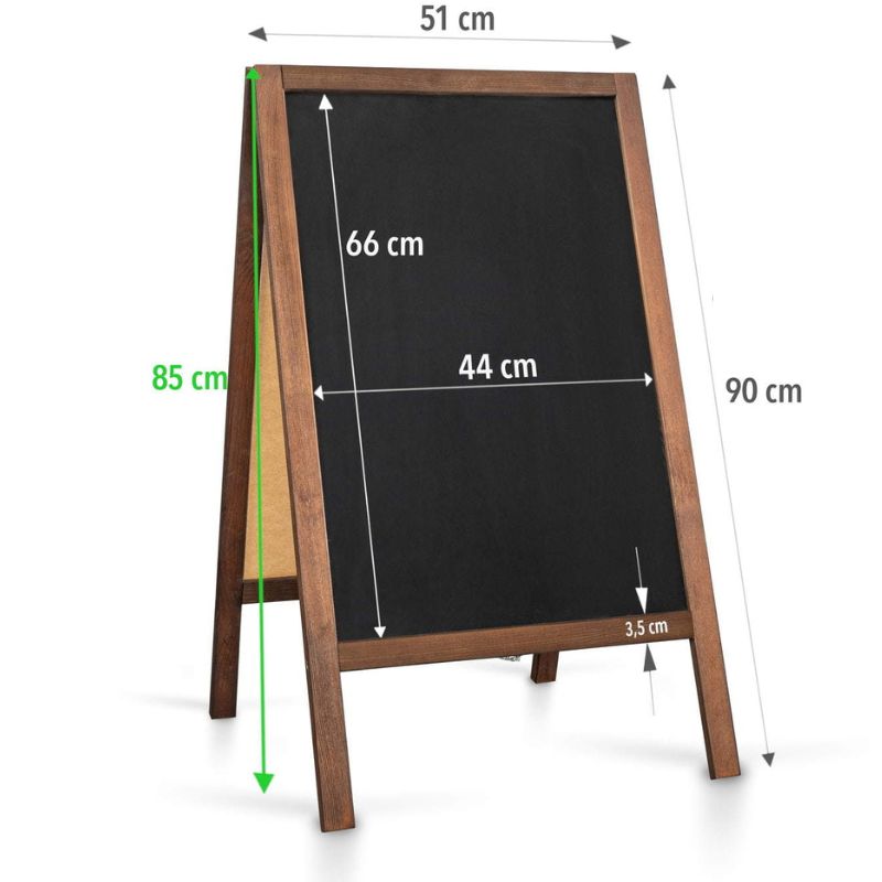 Stop-trottoir en ardoise 51x90cm Bois Classique