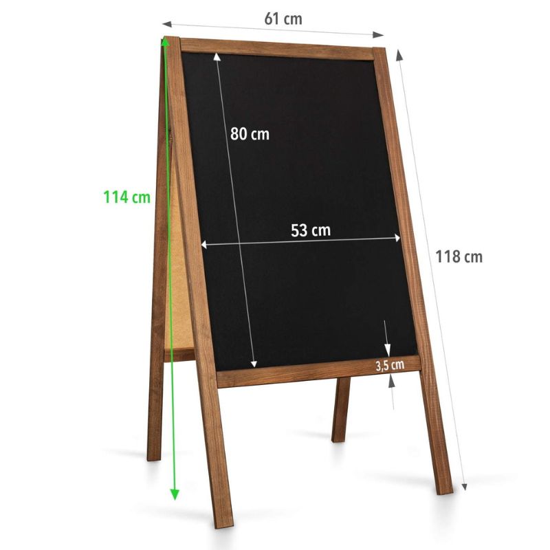 Stop-trottoir en ardoise 61x118cm Bois Classique