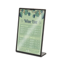 Porte-affiche avec support en L noir