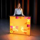 Comptoir d’exposition LED pliable – Impression incluse