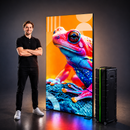 LED Beurswand met Print | Dubbelzijdige LED Lightbox incl. Flightcase