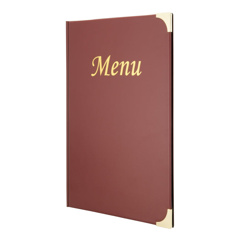 Carte de menu A4 Bordeaux