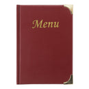 Carte de menu A5 Bordeaux