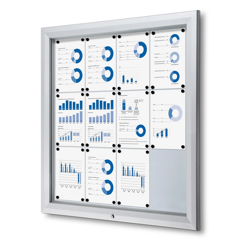 Premium Vitrinekast met Whiteboard Buiten | B1 Brandbeveiliging