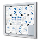 Vitrine Premium avec tableau blanc construit 4xA4 | B1 Marquedeveiliging