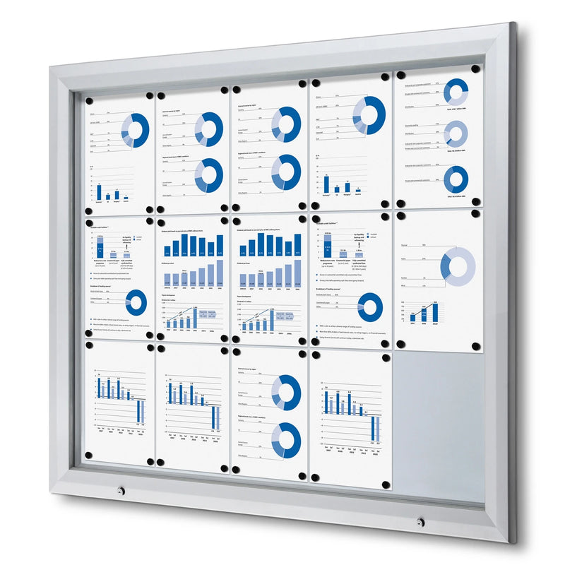 Vitrine Premium avec tableau blanc construit 4xA4 | B1 Marquedeveiliging