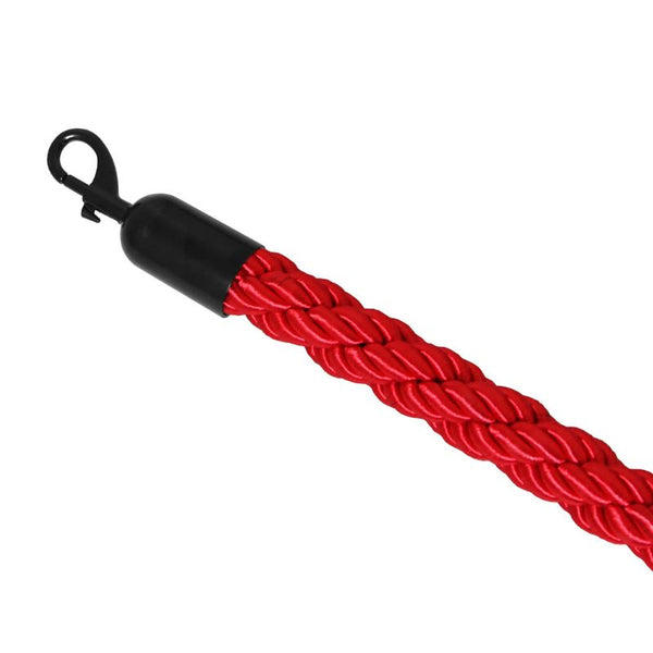 Corde de balisage rouge avec fermeture noire de 200 cm.