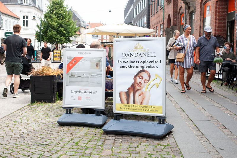 Panneau stop-trottoir mobile avec réservoir d'eau Premium Argent