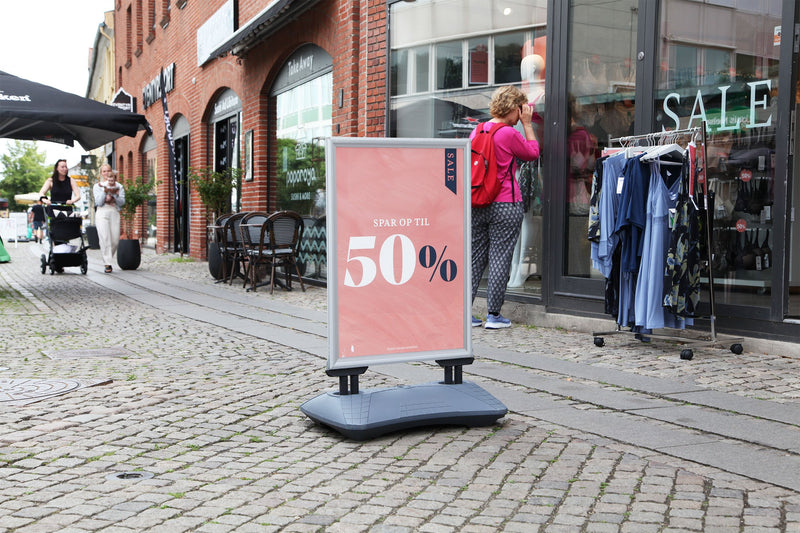 Panneau stop-trottoir mobile avec réservoir d'eau Premium Argent