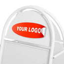 Stoepbord Staal Inklapbaar Wit