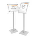 Présentoir sur pied étanche avec cadre à clip A3 pour extérieur