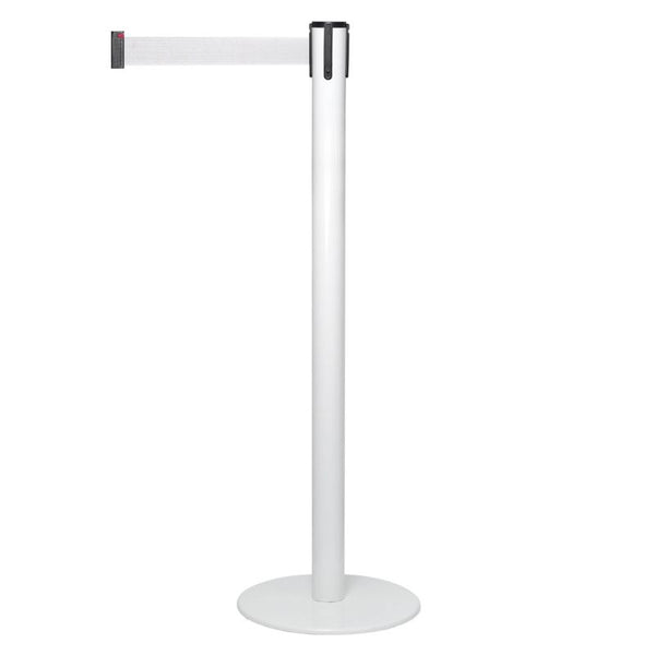 Witte Afzetpaal met Trekband 300cm